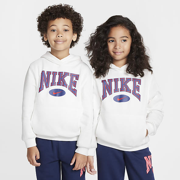Kids White Hoodies Pullovers. Nike